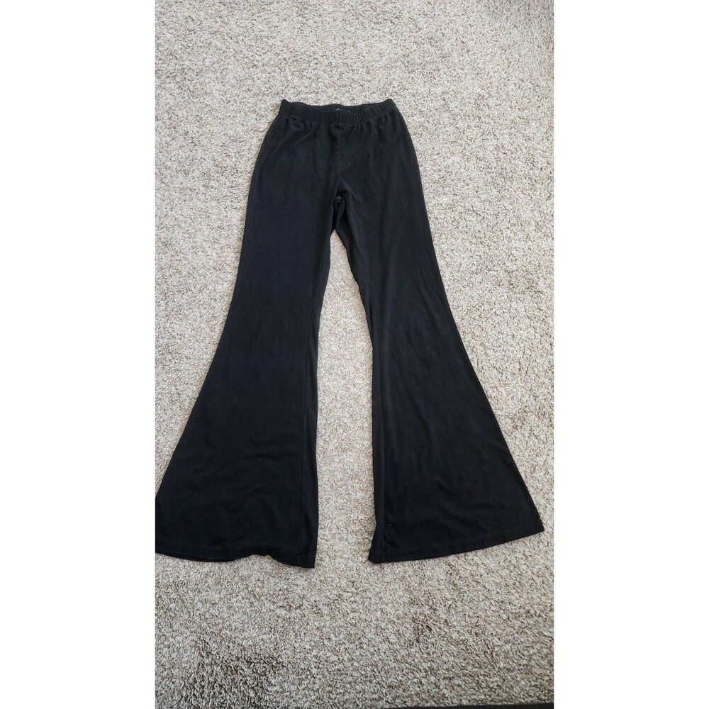 Black Suede Forever 21 Flared Bell Bottom Pants Medium Women's